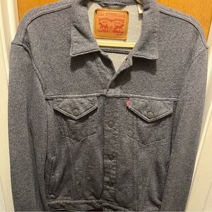 Levi's Charcoal Men's Terry Trucker Jacket